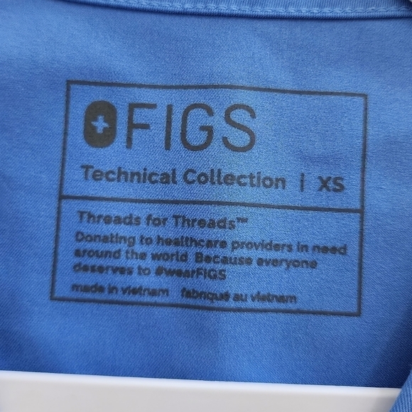 Figs Technical Collection Scrub Top Blue XS - Picture 7 of 9